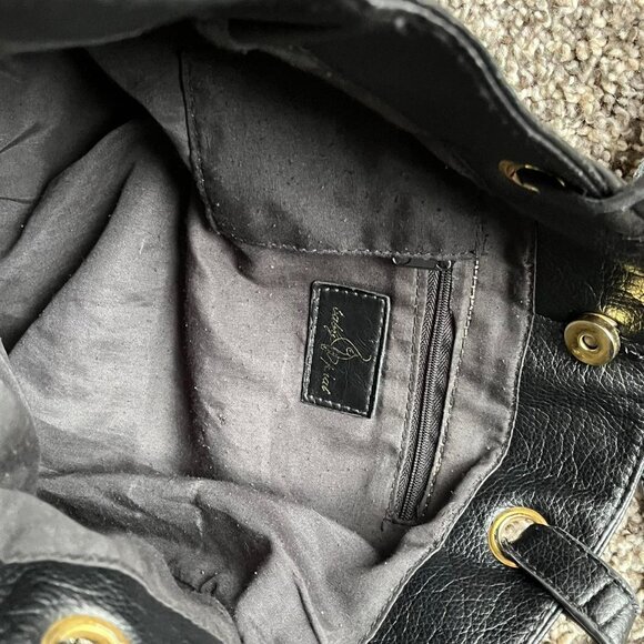 Y2K Baby Phat Purse Womens Black Faux Leather Shoulder Bag Gold Hardware - Picture 3 of 8